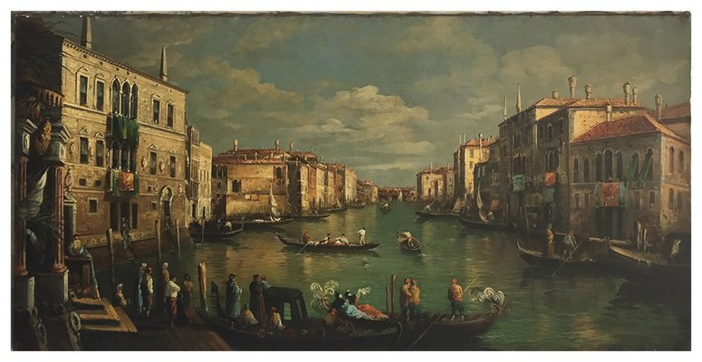 After Canaletto, Mario De Angeli, Venice, 2008, Oil on Canvas, Framed-YUW-1319955