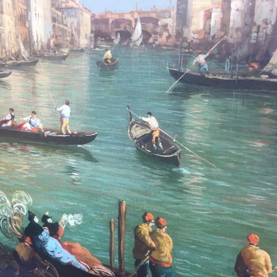 After Canaletto, Mario De Angeli, Venice, 2008, Oil on Canvas, Framed-YUW-1319955