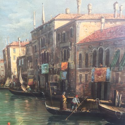 After Canaletto, Mario De Angeli, Venice, 2008, Oil on Canvas, Framed-YUW-1319955