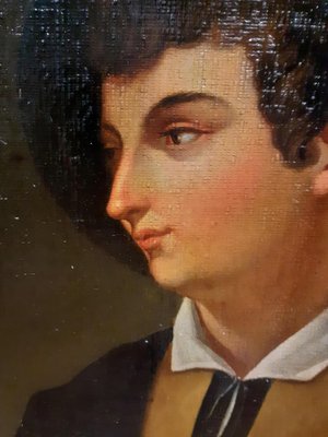 After Caravaggio, Figurative Scene, 1800s, Oil on Canvas, Framed-AKA-1794670