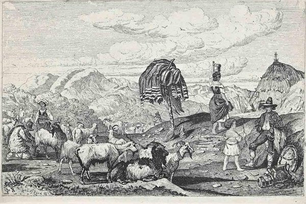 After Charles Coleman, The Landscape of Roman Countryside, Original Etching, 1992-ZCI-1379823