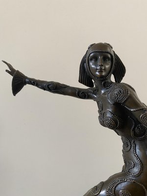 After D H Chiparus, Art Deco Phoenician Dancer, 1920s, Bronze-CJU-1751786