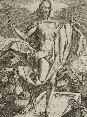 After Dürer, D. Stampelius, Auferstehung Christi, 1580, Copper on Paper-OJR-1273229