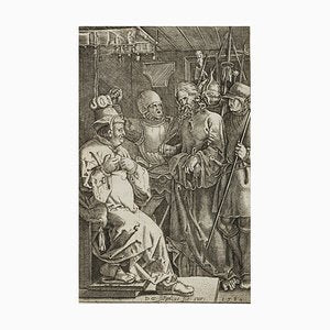 After Dürer, D. Stampelius, Christus vor Kaiphas, 1580s, Copper on Paper-OJR-1273231