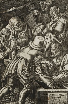 After Dürer, J. Goosens, Entombment of Christ, 17th-Century, Copper Engraving-OJR-1273449