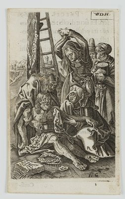 After Dürer, J. Goosens, Lamentation of Christ, 17th-Century, Copper Engraving-OJR-1273450