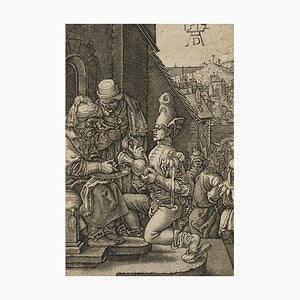 After Dürer, J. Kraus, the Washing of Pilate's Hands, 17th-Century, Copper Engraving-OJR-1273477