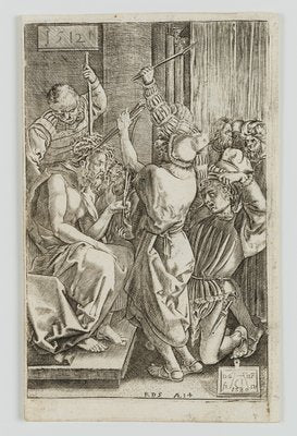 After Dürer, The crowning with Thorns, 1580, Copper on Paper-OJR-1273230