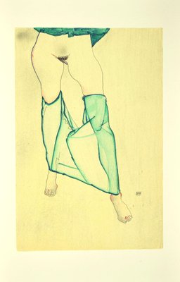 (after) Egon Schiele, Standing Female Nude from the Waist Down, Lithograph-ZCI-792610