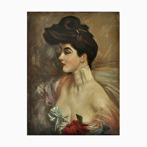 After G. Boldini, Portrait of a Woman, 2002, Oil on Canvas, Framed-YUW-1314639