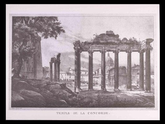 After G. Engelmann, Roman Temples and Ruins, Etching, Late 20th Century-ZCI-1775671