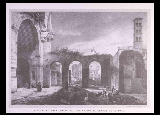 After G. Engelmann, Roman Temples and Ruins, Etching, Late 20th Century-ZCI-1775671