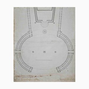 After G.L. Bernini, Planimetry of the Vatican, China Ink Drawing, Mid-17th Century-ZCI-1762117