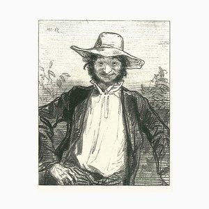 After Gavarni, Jolly Man, Original Lithograph, 1881-ZCI-2029730