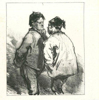 After Gavarni, The Men, Original Lithograph, 1881-ZCI-2029682