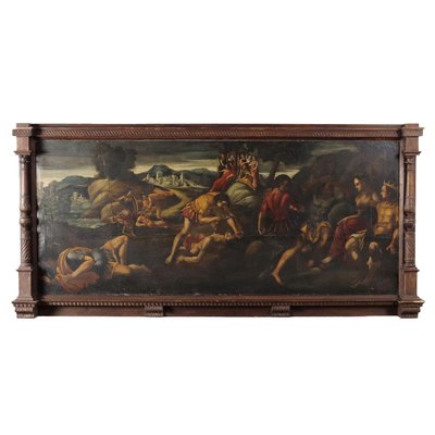 After Giulio Sanuto, Scene with Mythological Subject, 17th Century, Oil on Canvas, Framed-VMM-1395294