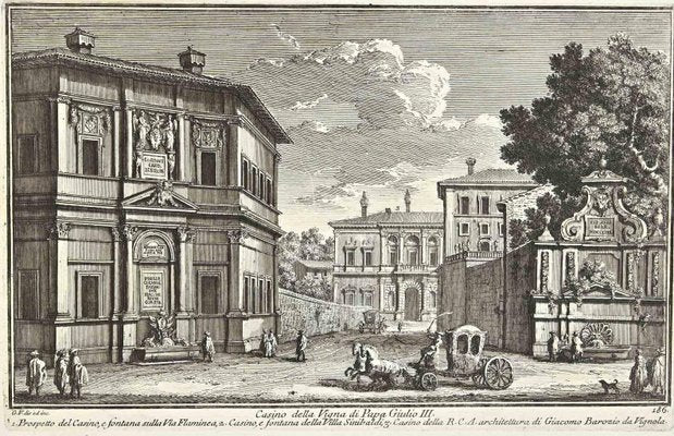 After Giuseppe Vasi, Casino della Vigna di Papa Giulio III, Etching, 18th Century-ZCI-1380126