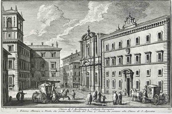 After Giuseppe Vasi, Chiesa di S.Apollinare, Etching, 18th Century-ZCI-1380130