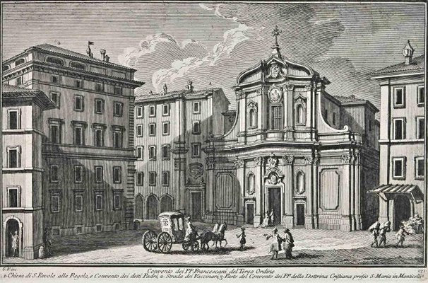 After Giuseppe Vasi, Convento di PP. Francescani del Terzo, Etching, 18th Century-ZCI-1380147