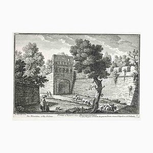 After Giuseppe Vasi, Porta Chiusa Querquatulana, Etching, Late 18th Century-ZCI-1380196