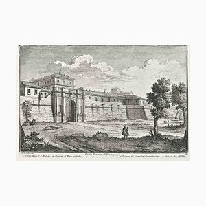 After Giuseppe Vasi, Porta Portese, Etching, Late 18th Century-ZCI-1380195