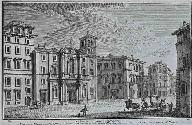 After Giuseppe Vasi, S.Maria in Monticelli Church, Etching, 18th Century-ZCI-1380136