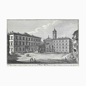 After Giuseppe Vasi, S.Maria in Trastevere, Etching, Late 18th Century-ZCI-1380180