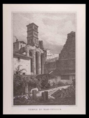 After Godefroy Engelmann, Roman Temples and Ruins, Original Etching, Late 20th Century-ZCI-1403519