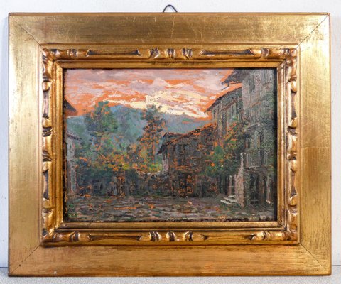 After Guido Cinotti, Landscape Painting, 19th-Century, Oil on Panel, Framed-OJE-1329916