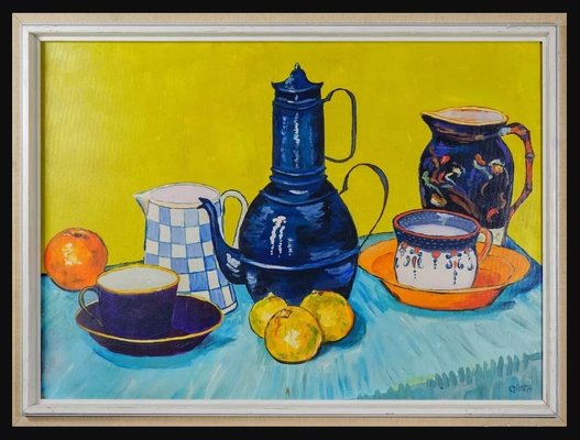 After Gyula Czimra, Table Still Life, 20th Century, Oil on Canvas-QOR-2029045