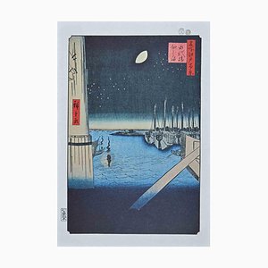 After Hiroshige, Tsukda Island, Original Lithograph, Mid 20th Century-ZCI-2025214