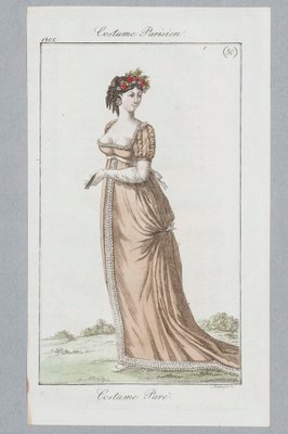 After Horace Vernet, Series: Costume Parisien, Fashion Graphics: Headwear, 1805, France, Print, Framed-FSD-1117701