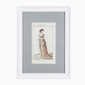 After Horace Vernet, Series: Costume Parisien, Fashion Graphics: Headwear, 1805, France, Print, Framed-FSD-1117701