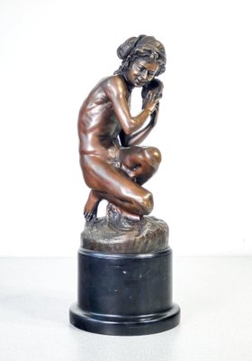 After J.B. Carpeaux, Fisherman with Shell, Bronze and Marble Sculpture-OJE-1277503