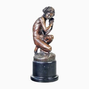 After J.B. Carpeaux, Fisherman with Shell, Bronze and Marble Sculpture-OJE-1277503