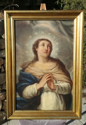 After Jacopo Amigoni, Virgin Mary, 1700s, Oil on Canvas, Framed-VDX-1404933