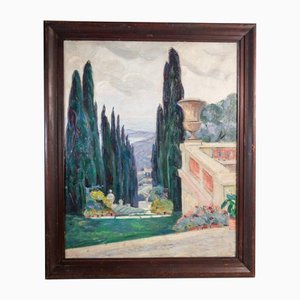 After Jean Perret, Provencal Landscape, 20th-Century, Oil on Canvas, Framed-OJE-1329917