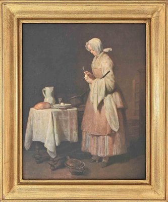 After Jean Siméon Chardin, The Attentive Nurse, Oil on Canvas, 20th Century, Canvas-ZCI-1372531