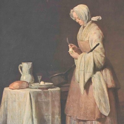 After Jean Siméon Chardin, The Attentive Nurse, Oil on Canvas, 20th Century, Canvas-ZCI-1372531