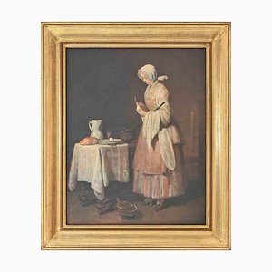 After Jean Siméon Chardin, The Attentive Nurse, Oil on Canvas, 20th Century, Canvas-ZCI-1372531