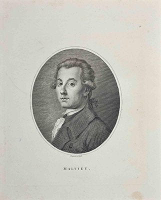 After John Hall, Portrait of Malvieu, Original Etching, 1810-ZCI-1379313