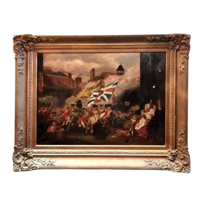 After John Singleton Copley, The Death of Major Peirson, Oil on Canvas Framed-TCS-1105322