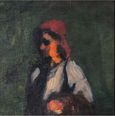 After József Koszta, Sketch of a Countrywomen, 1890s-1910s, Oil on Canvas-QOR-2028921