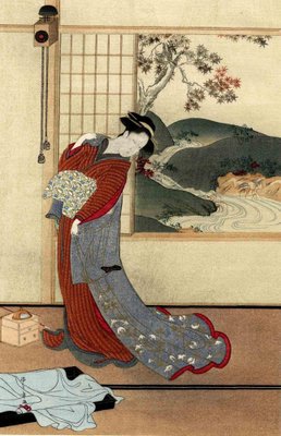 After Kastukawa Shunsho, Courtesan in Her Chamber, Woodcut, Early 20th-Century-ZCI-1163878