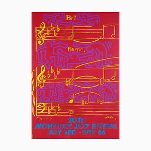 After Keith Haring, Montreux Jazz Festival, Original Screen Print on Cardboard, 1986-ZCI-1379535