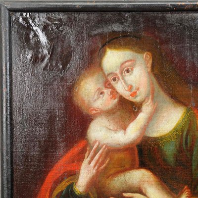 After Lucas Cranach, Miraculous Image of Innsbruck, Mother with Child, Oil on Canvas, Framed-KJP-1149157