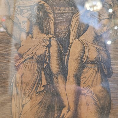 After Marcantonio Raimondi, Engraving Caryatids with Censer, 1890s, Paper-NUC-2020111