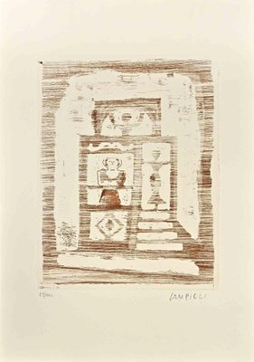 After Massimo Campigli, The House of Women, Etching, 1970s-ZCI-1422478