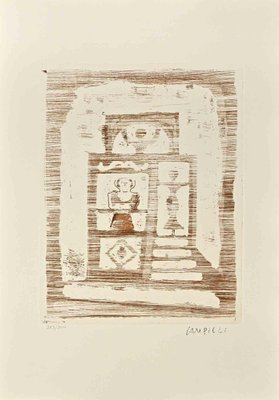 After Massimo Campigli, The House of Women, Original Etching, 1970s-ZCI-1403391