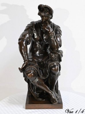 After Michelangelo, Lorenzo de Medici, 19th Century, Bronze-RVK-1724946